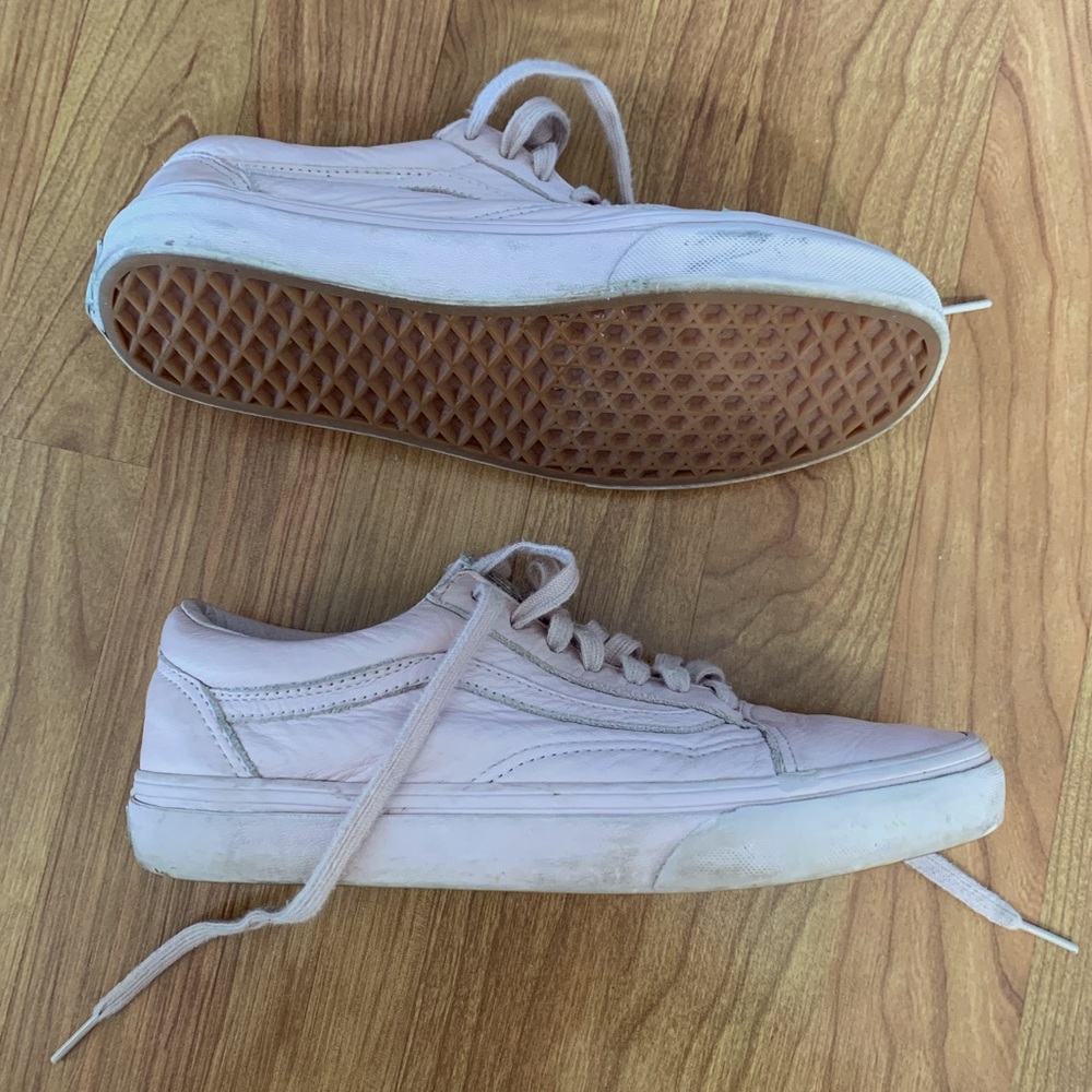 Vans Light Pink Leather Sneakers